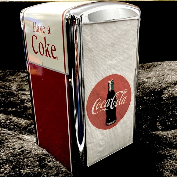 Coca Cola Dining Vintage Coca Cola Napkin Dispenser Chrome W Coke Napkins Poshmark